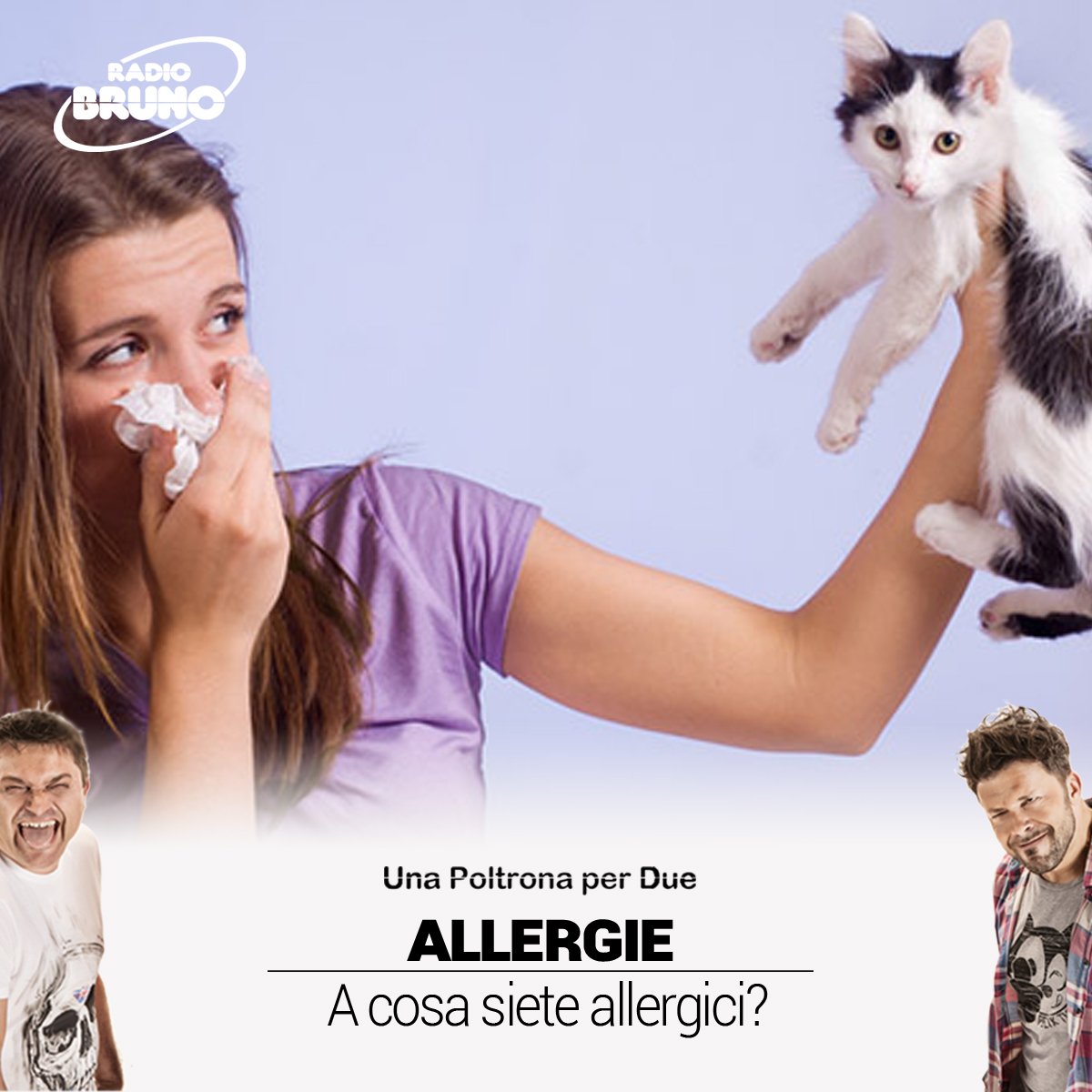 RADIOBRUNO1's tweet photo. Johanna Watkins è gravemente #allergica a tutto, perfino al marito. Voi soffrite di qualche #allergia? Cosa vi succede? Ditelo ai #Poltroni https://t.co/t9xcf8qrob