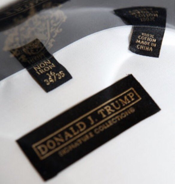 Control1027's tweet photo. Lead by example. Don't take credit for keeping jobs in the US, when you and yours continue to produce overseas.    #USTextiles https://t.co/W7jsNbR8di