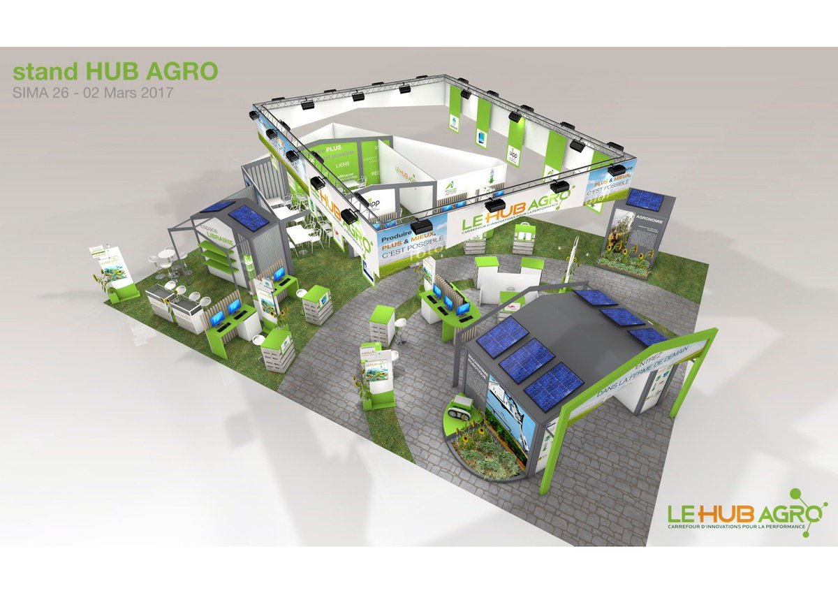 LeHubAgro's tweet photo. Un stand collectif organisé autour de 3 thématiques : Agronomie, Equipements&amp;Robotique, Agriculture numérique #lehubagro https://t.co/PNBBbaXw0Q