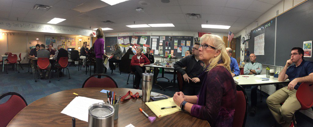 CenterGroveHS's tweet photo. Our teachers are working to #bedifferentcg in our Prep Period Meetings. Working to provide #e3cg for our students. https://t.co/rAgpkQniXd