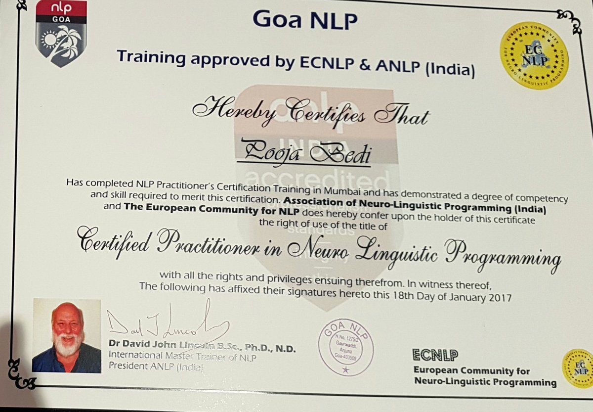 Pooja Bedi On Twitter Finally Im Now A Certified Neuro - 