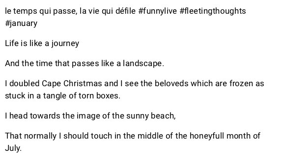 agfrisoni's tweet image. le temps qui passe, la vie qui défile #funnylive #fleetingthoughts #januaryLife is like a journeyAnd the time that..