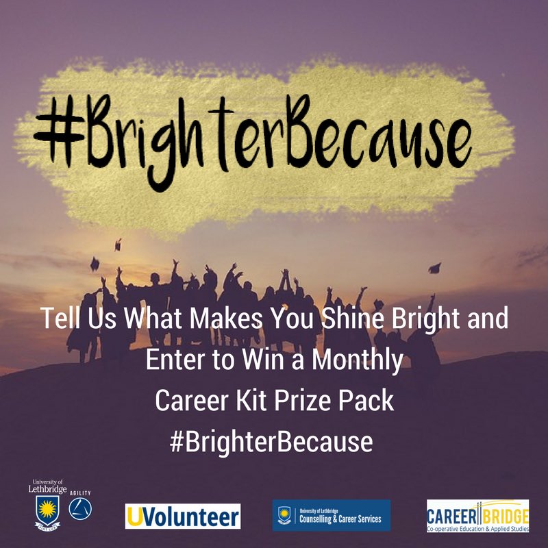 cesuleth's tweet photo. We will be in the LINC building from 11am-1pm today. Come chat about services available on campus &amp; win a prize! #uleth #brighterbecause https://t.co/ZC1ktb0tnn