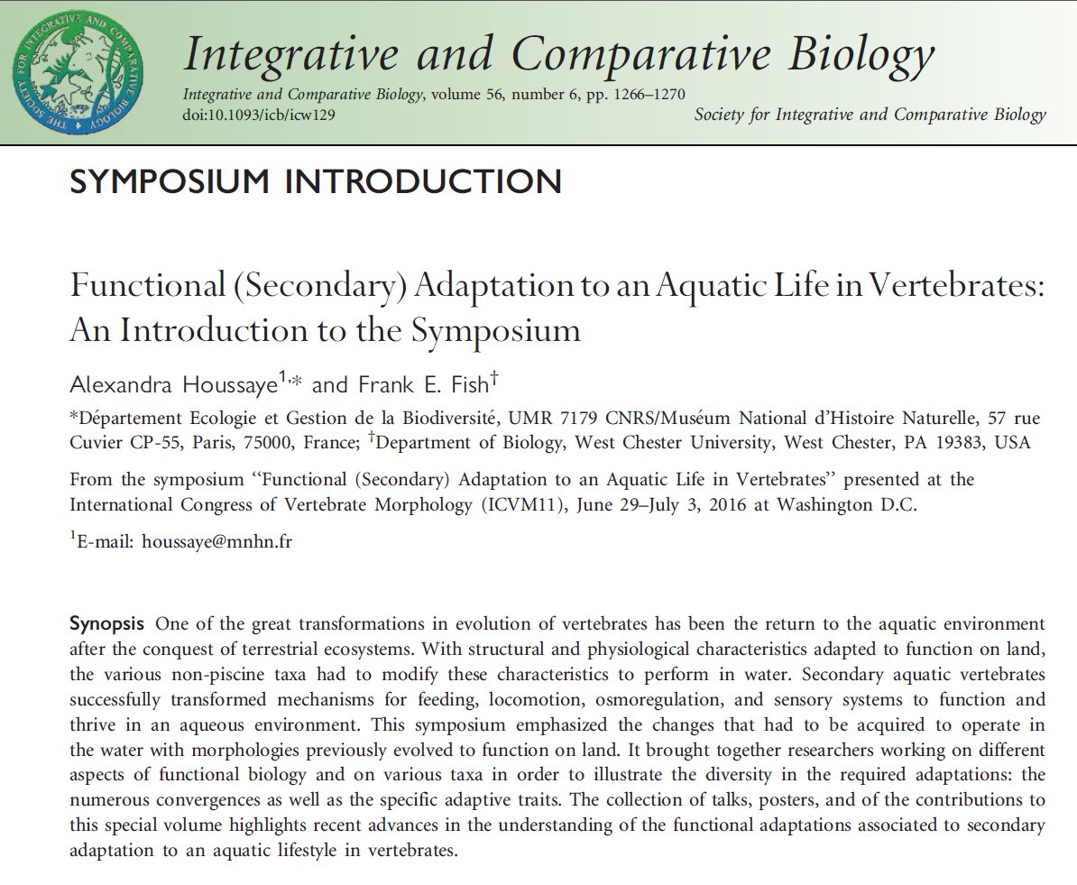 WitmerLab's tweet photo. #ICVM2016 keeps rolling! Publication of ICVM symposium proceedings on secondary aquatic adaptations. https://t.co/ZdLeKm6JsH https://t.co/GVa5F8Nb0g
