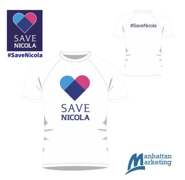 OnlineManhattan's tweet photo. We're proud to be support @save_nicola
100% of profit for #SaveNicola fund
#lifesavingcause
Buy NOW exclusively
Ⓜ️https://t.co/A6Qlnr2Ffm https://t.co/s86VwgccnS