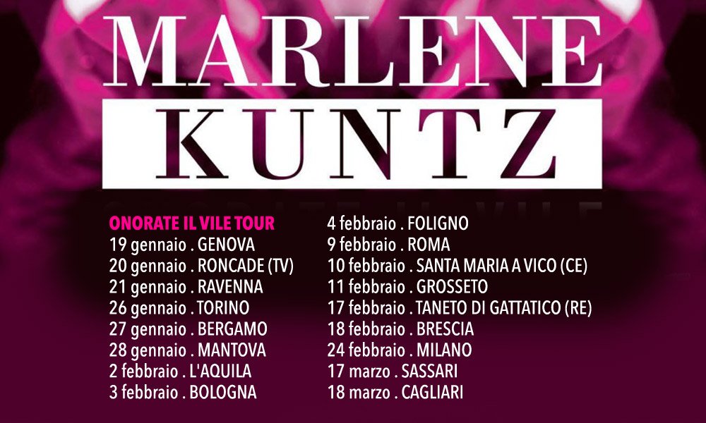 MARLENE KUNTZ: in partenza domani "ONORATE IL VILE TOUR" per celebrare il loro secondo album, scopri tutte le date rockon.it/concerti/tour-…