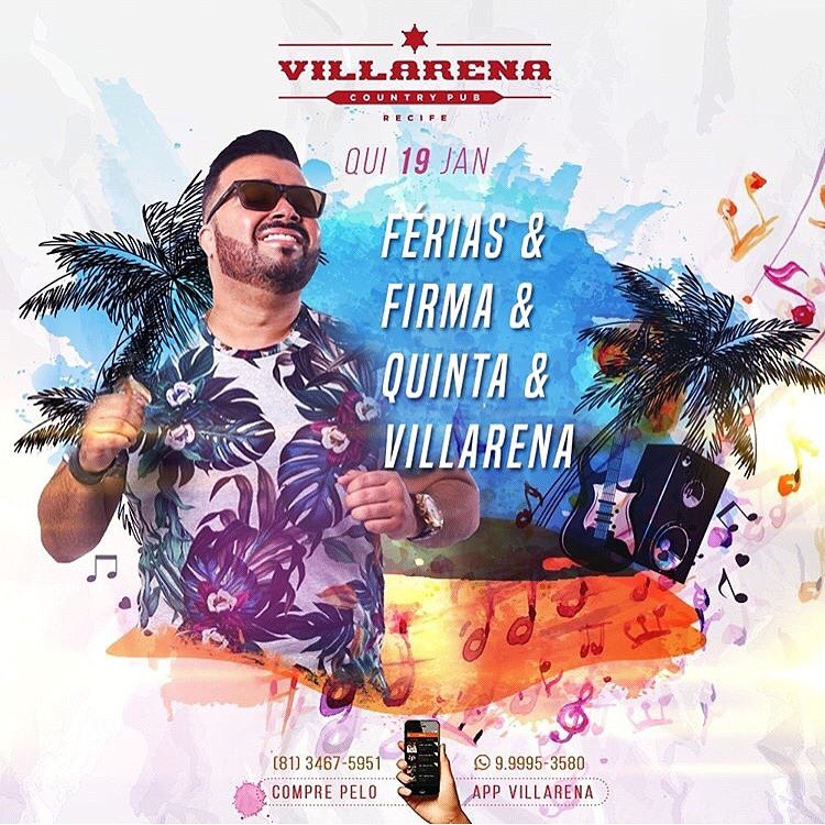 DaviFirma's tweet photo. Alô, minha galera de Recife! 🙌🏻Amanhã (19), estaremos no Villarena fazendo 3 horas de show pra vocês. Vem curtir as férias com a gente! 😜✌🏻 https://t.co/fKzdph9065