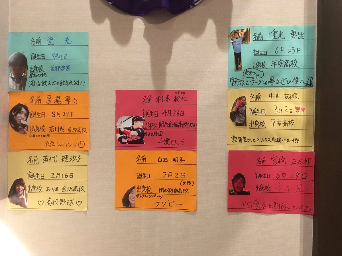 野球居酒屋 球道 先週末は大雪にも 関わらずたくさんの方々に ご来店頂きました ありがとうございました 球道ではお客様と もっとお話できるよう スタッフ自己紹介popを 貼らせて頂きました٩ W و 野球を通じていろんな方と 繋がりたいと思います 野球居酒屋 球道 先週末は大雪にも 関わらずたくさんの方々に ご来店頂きました ありがとうございました 球道ではお客様と もっとお話できるよう スタッフ自己紹介popを 貼らせて頂きました٩ W و 野球を通じていろんな方と 繋がりたいと思います