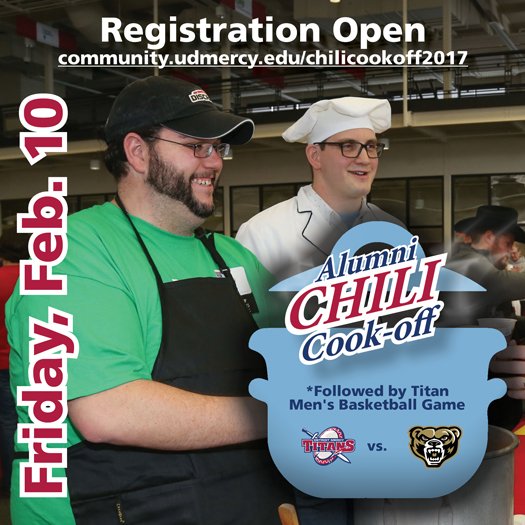 UDMces's tweet photo. Don't forget to get your tix to the Annual Chili Cook-off on Feb 10.  https://t.co/Z2sKdfkoNF https://t.co/4eyk3eqAwF