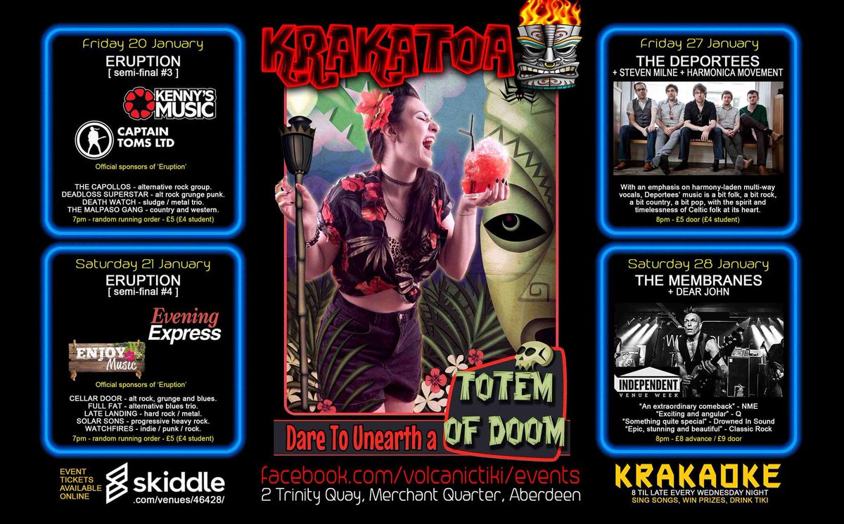 This Saturdays gig at Krakatoa in Aberdeen! 21st Jan. #solarsonsband #gig #botb #krakatoa