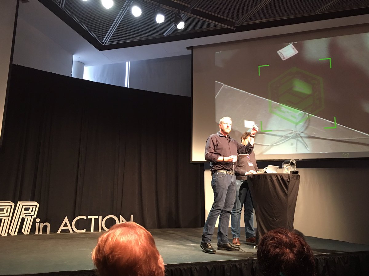 PTC's tweet photo. @ThingWorx Studio is a tool we built for content creators who want to create #AR experiences without using code. -Mike Campbell #arinaction https://t.co/BOKiNYwrdV