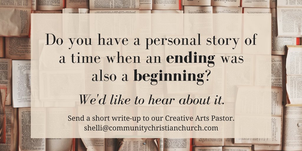 ccctweetsu's tweet photo. Have you had a time when you thought things were over, but the ending was also the start of something new? We're working on a project... https://t.co/ETIOLVE4MI