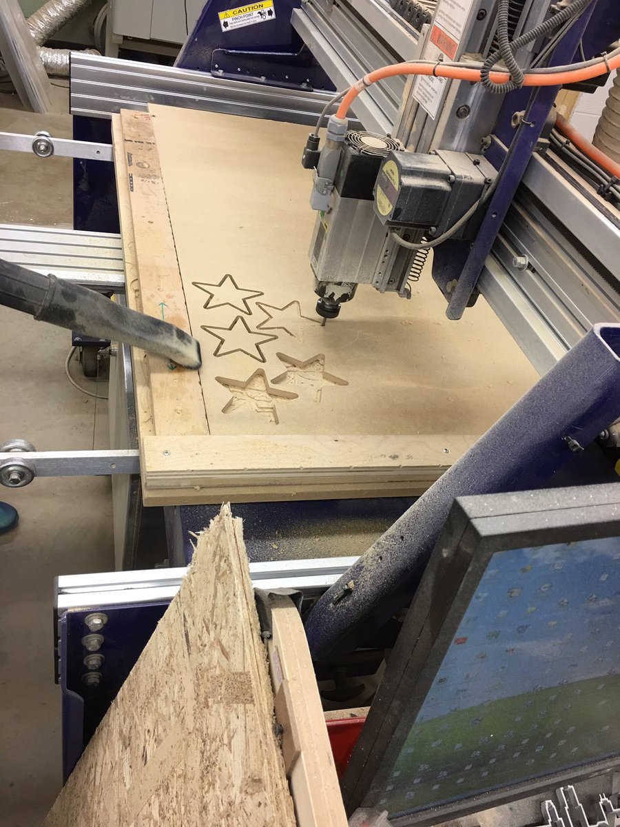 NNHSwoods's tweet photo. Putting the @ShopBotTools to work for a little shop decoration. Have to love the simplicity of CNC #cnc #MadeInUSA https://t.co/wGlU0jFl96