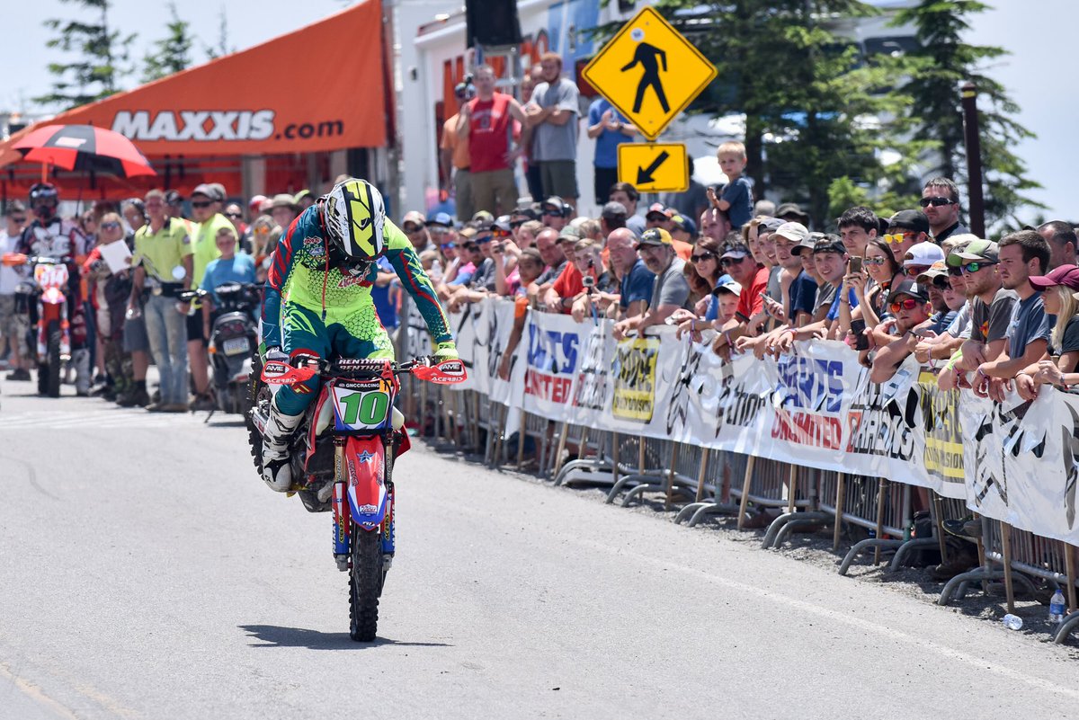 <a href="/BollingerTrevor/">Trevor Bollinger</a> with a stoppie at <a href="/snowshoemtn/">snowshoemtn</a>. #NoseWheelieWednesday #GNCC #GNCCNation (Photo - <a href="/KenHill127/">Ken Hill</a>)