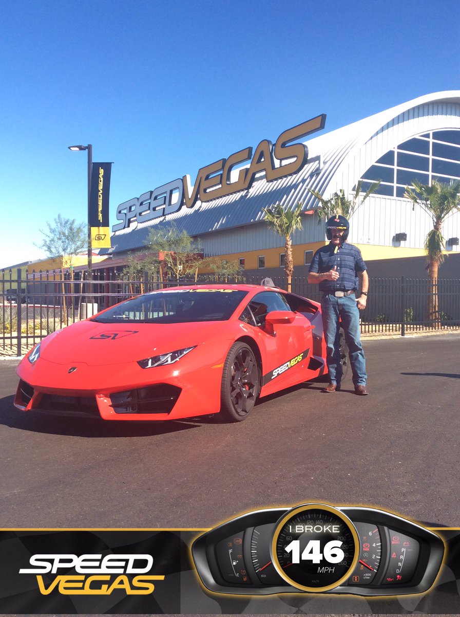 Last time I was in Vegas I got to drive a Lamborghini @SPEEDVEGAS. Can't wait to see what day 2 has in store at <a href="/nssfshotshow/">SHOT Show</a>.
