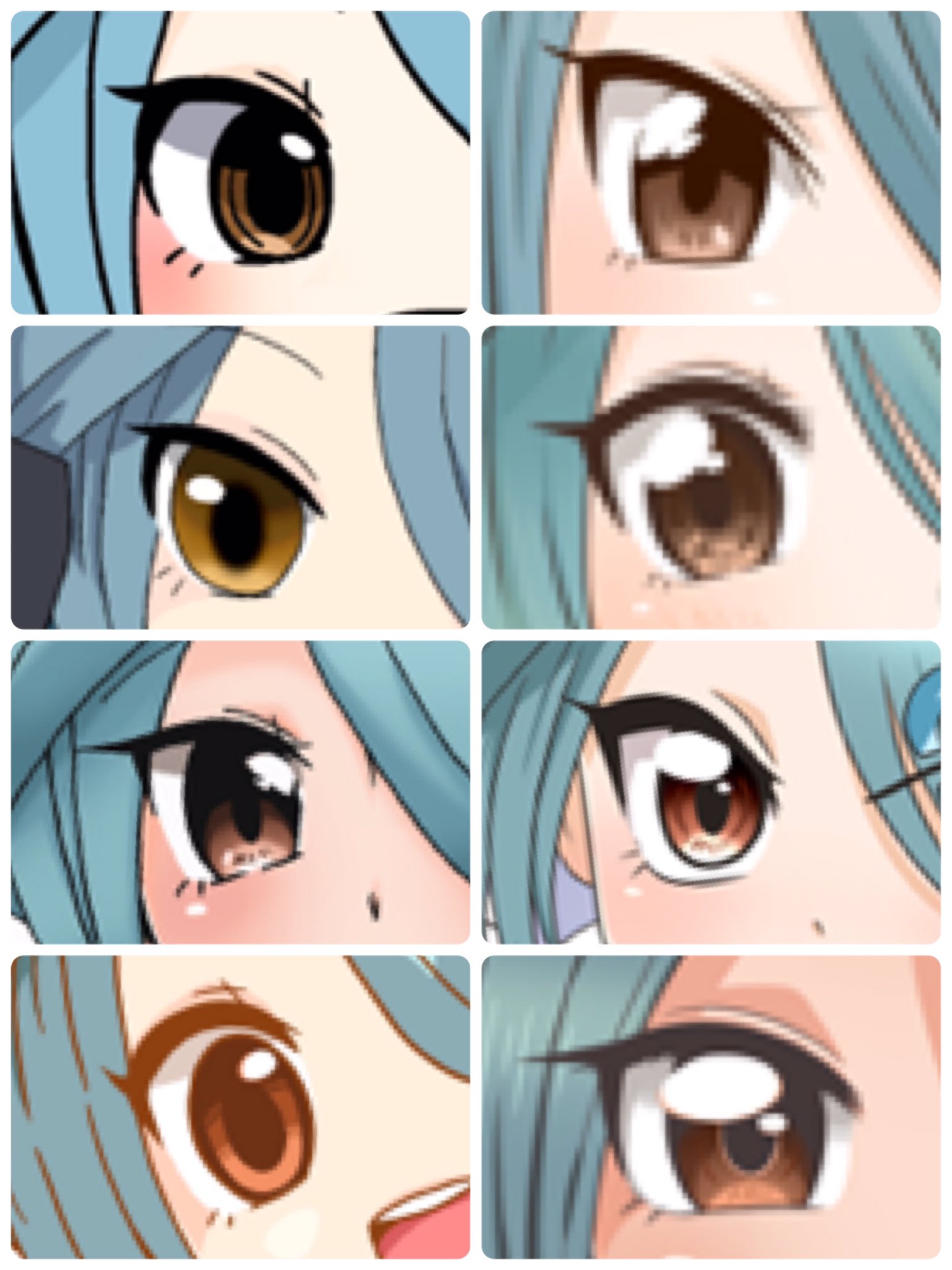 アス力 風丸で振り返る目の描き方 昔の絵はハイライト小さいね T Co 2axxfkglnb Twitter