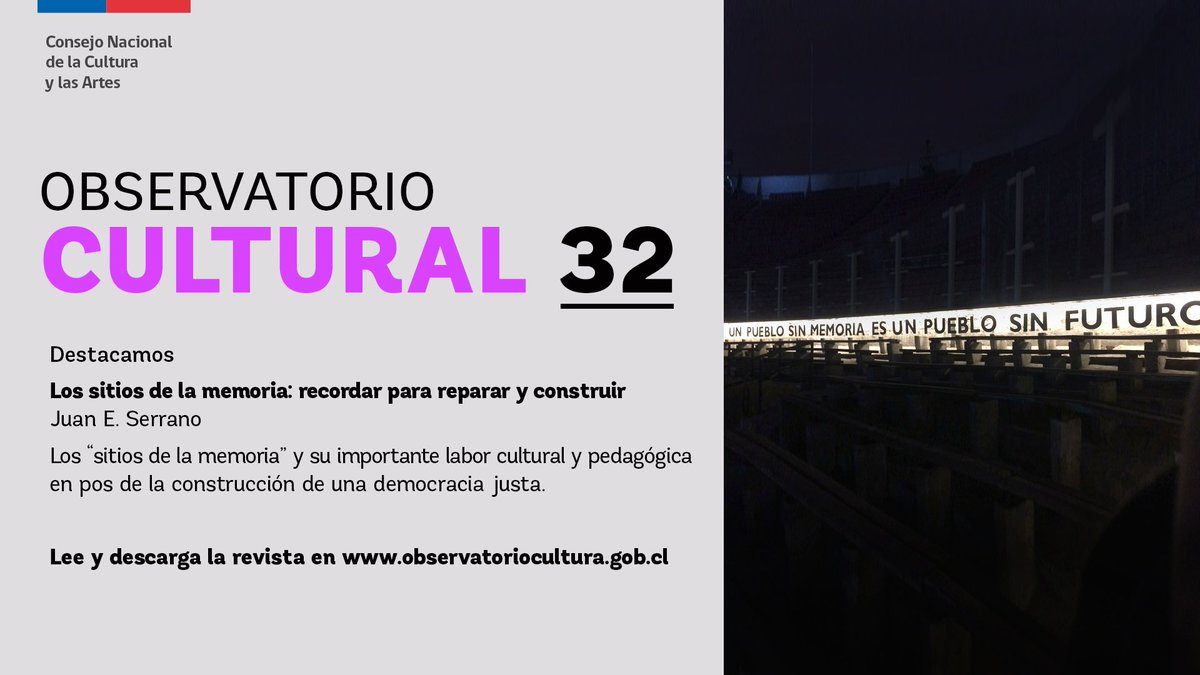 culturas_cl's tweet photo. Te invitamos a leer una nueva edición de nuestra revista #ObservatorioCultural #OC32 Click aquí >> https://t.co/7w3er3ICc9 https://t.co/4DLhq0SYCK