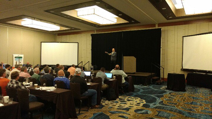 PalmettoEng's tweet photo. Nearly 65,000 people watching @gleavieboy from @metaswitch deliver a keynote at the #PECShowcase 2017 in Greenville, SC! https://t.co/yfSKIUx5wh