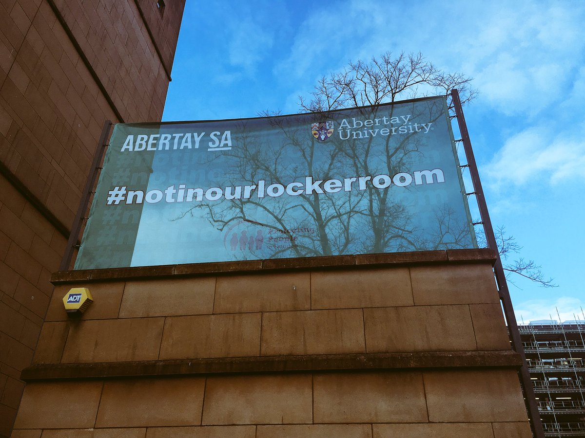 pennyhaddrill's tweet photo. Brilliant to see @AbertayUni @AbertaySA supporting the #notinourlockerroom campaign https://t.co/0V65SPwTBa