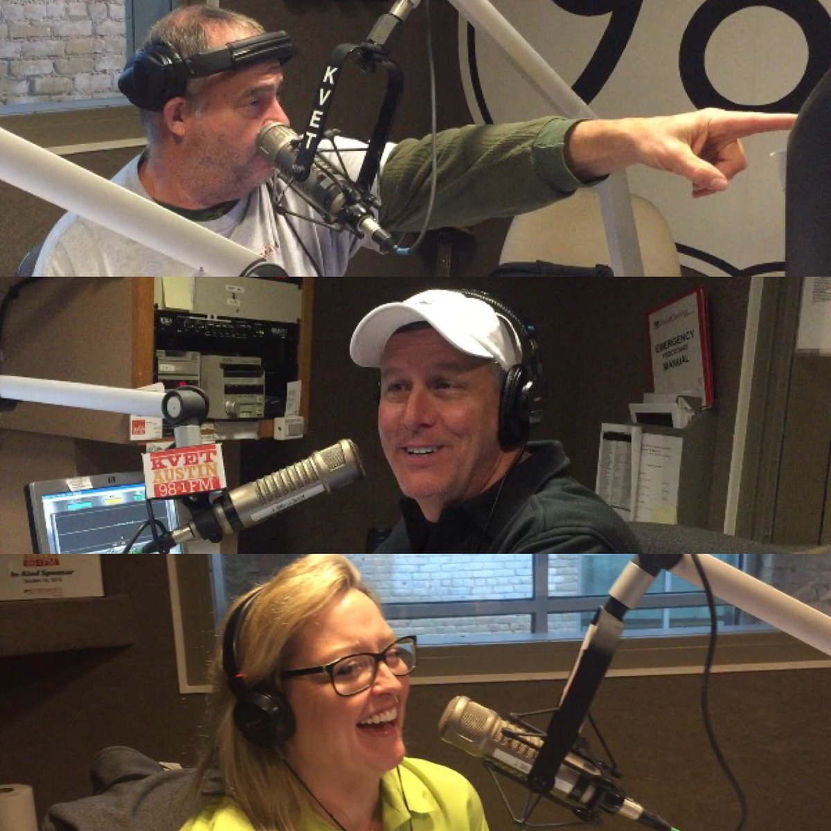 KVETFM's tweet photo. Happy Wednesday from Austin's Morning show! @BamaRobHeather!
@heatherbelly @mrrobmason @MrBamaBrown https://t.co/Xr4MxBwAKo