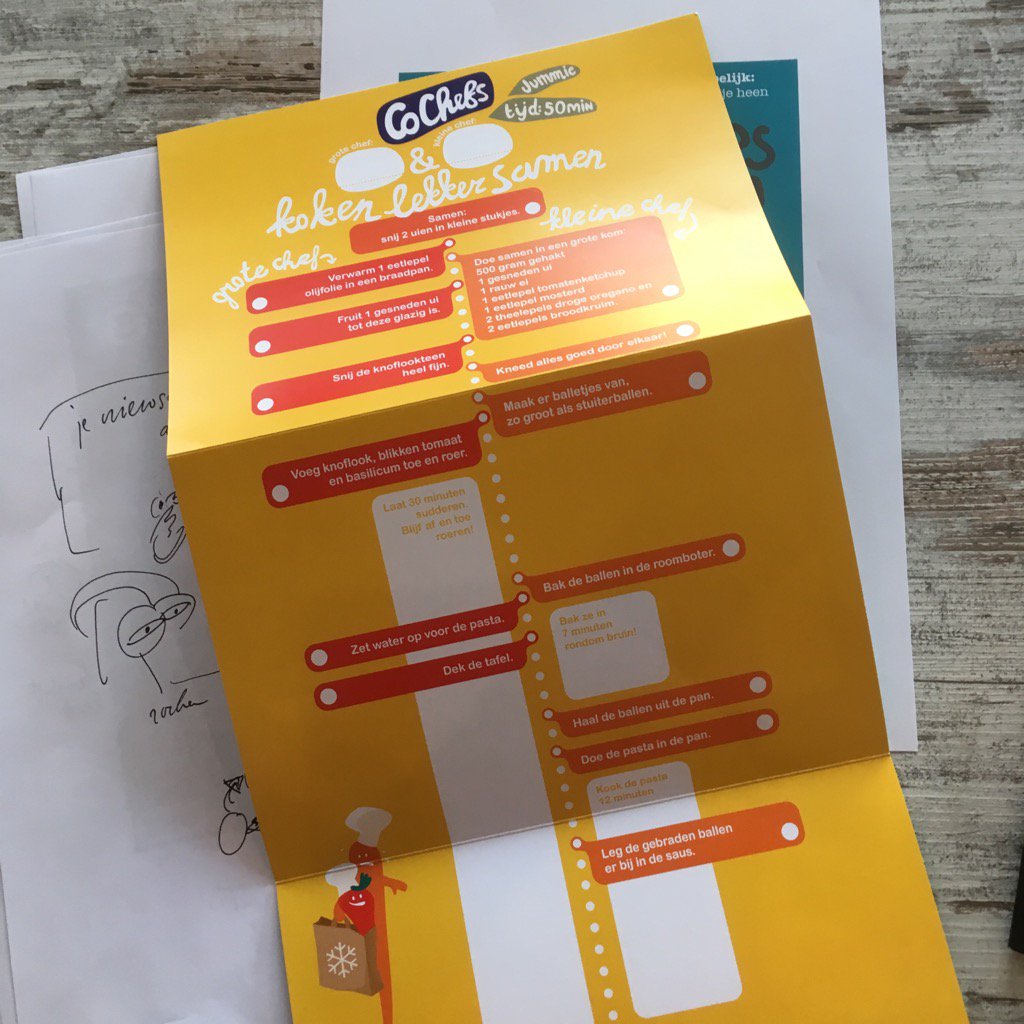 astridpoot's tweet photo. Echt super hoe onze #cochef kookkaart paste in mijn workshop over #programmeren :) @TalentPrimair @FamilievanFonk https://t.co/qyfZY0o7Um