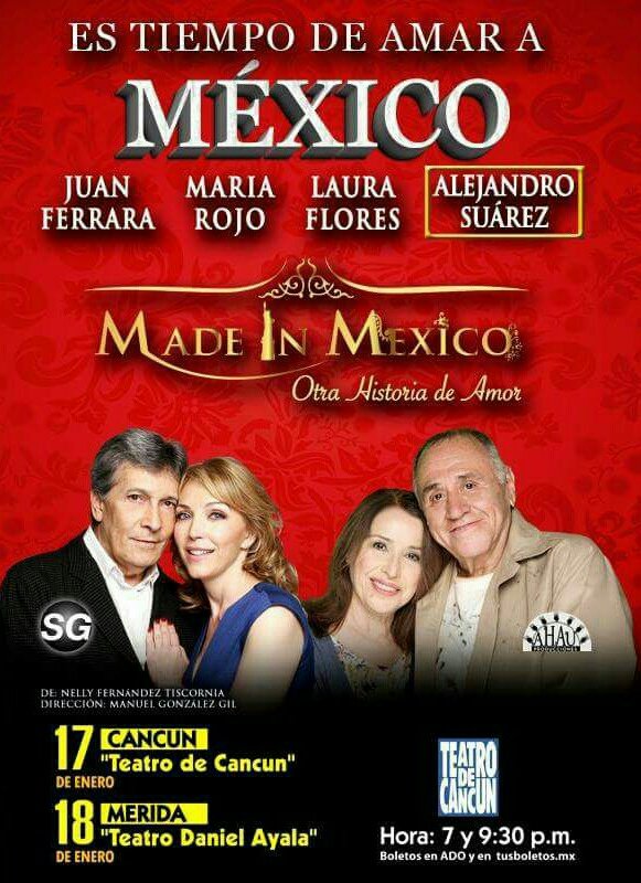 LauFloresWorld's tweet photo. #MERIDA!! La comedia del Siglo @MadeInMexicoM los espera HOY 7 y 9:30PM #TeatroDanielAyala @LauraFloresMx #JFerrara #MaRojo #AlexSuarez 🍀🎭👏 https://t.co/mf4JPbiXde