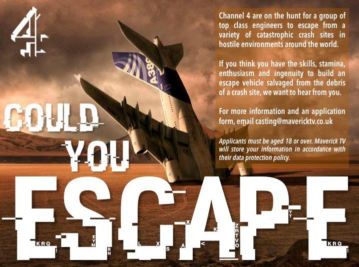 #Channel4 seeks world-class #engineers &amp; #mechanics to travel world and build vehicles from crash site debris for exciting new show! #ukmfg