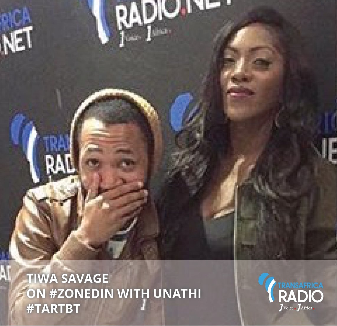 TransAfrica872's tweet photo. Definite must listen> Nigerian star @TiwaSavage talking all things motherhood & her album R.E.D on #ZonedIn https://t.co/E3rJX7Q3uV #TARtbt https://t.co/QUc063ISSP
