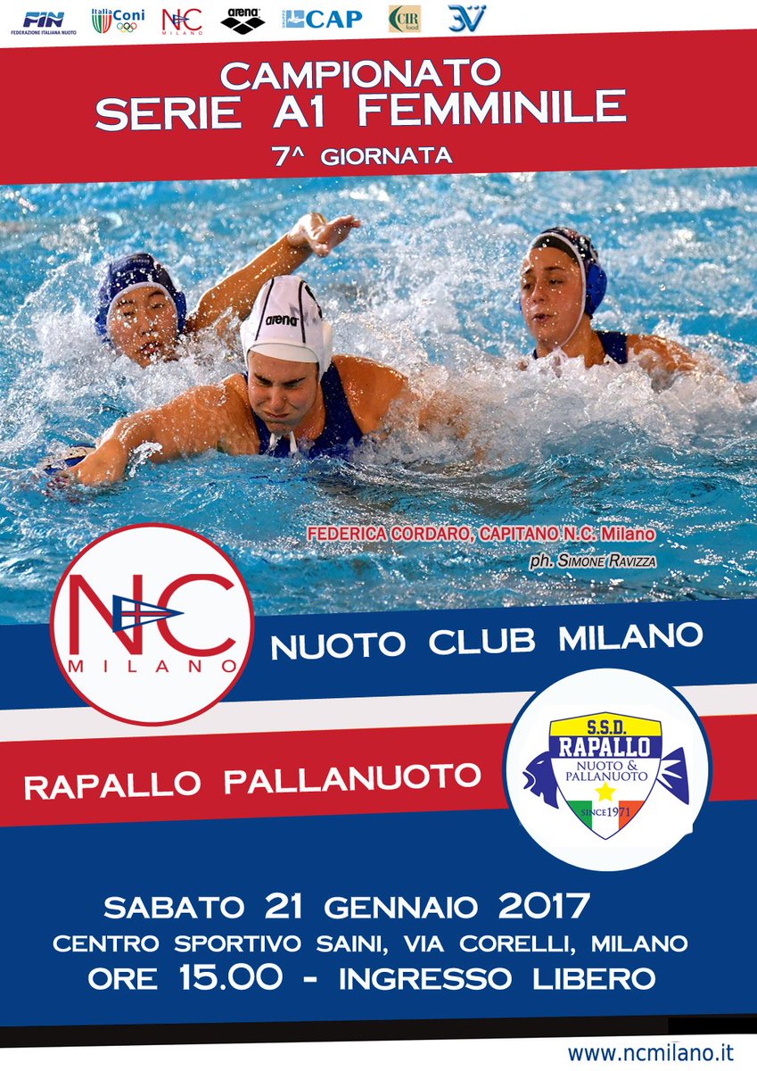 NCMilano_wp's tweet photo. Chi è con noi? Sabato 21 ore 15.00 in Saini, via Corelli si tifa solo #NCMilano_wp https://t.co/Q5MQJMuQOD