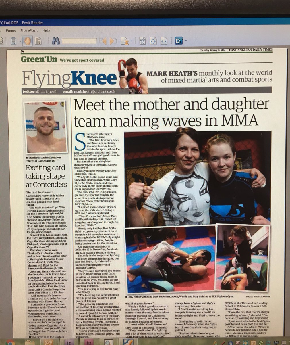 Quick sneak peak of tomorrow's #flyingknee column feat <a href="/1980swendy/">Wendy Mckenna</a> <a href="/CoryMcKenna99/">Cory Poppins McKenna ☂️</a> and <a href="/TUG4POWER/">Andre Goncalves</a> - in tomorrow's <a href="/EADT24/">East Anglian Daily Times</a> &amp; <a href="/ipswichstar24/">Ipswich Star</a> 👊🏼