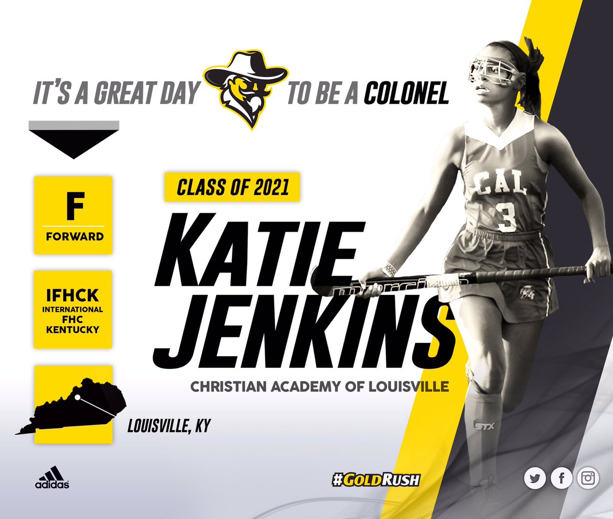 CentreFH's tweet photo. Excited to announce the 1st of our 2017 Incoming Class 🏑🏆 Welcome to the family Katie Jenkins 🙌@CenturionAD @ifhck #second2none #GoldRush https://t.co/M3MvNZDi5G