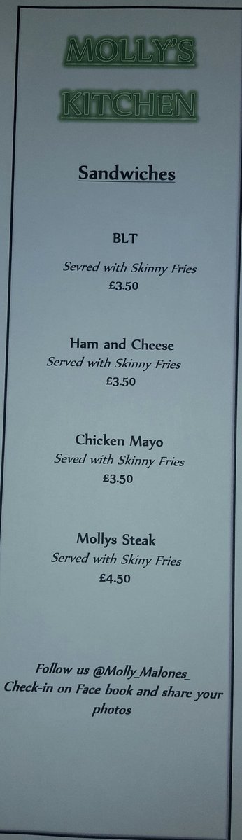 Why not come in out of the cold  and enjoy our new menu. Food served until 8pm