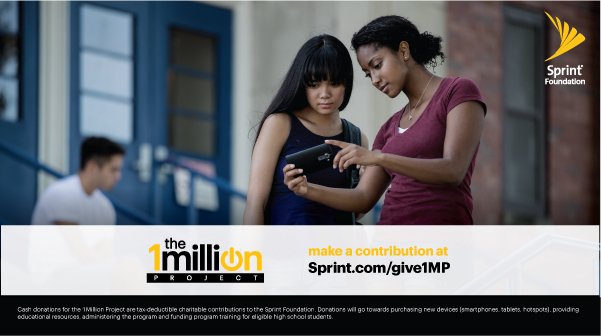 marceloclaure's tweet photo. 4/ Help change the life of a high school student by donating to the @Sprint #1MillionProject at https://t.co/IJXskzQvcQ https://t.co/pAiyfnXD1Y