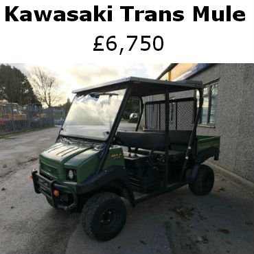 Kawasaki 4010 trans Mule for sale - £6,750 net
Road legal WK63 reg; 900 hours
Chacewater 01209 821 444
Photos: goo.gl/MoXCZG