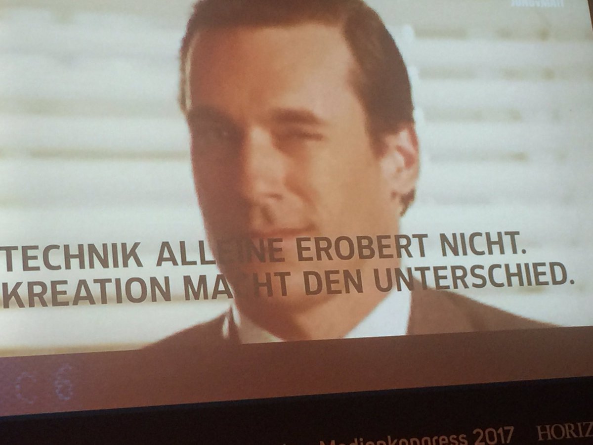 Horizont's tweet photo. Programmatic Creativity: das sagt Don Draper #DMK17 https://t.co/j80PqoslOs