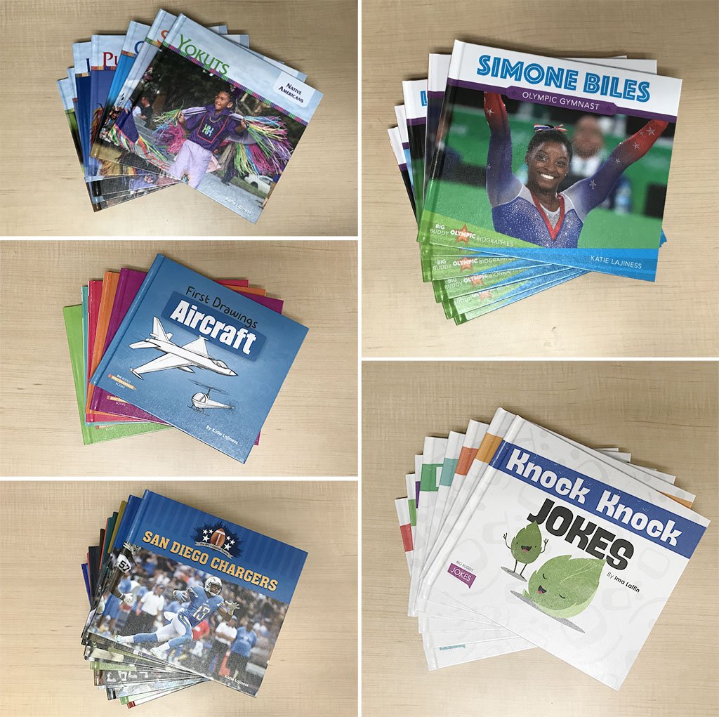 ProLitho's tweet photo. It’s always awesome to unwrap copies of the @abdopublishing #books we work so hard on. They look amazing! #readingrocks #educationforall https://t.co/mYUNh3QF4E