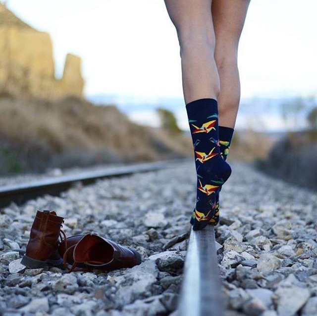 Keep your happiness on track! 📷@shikimikisoul #HappinessEverywhere #HappySocks #HappySocks_uk