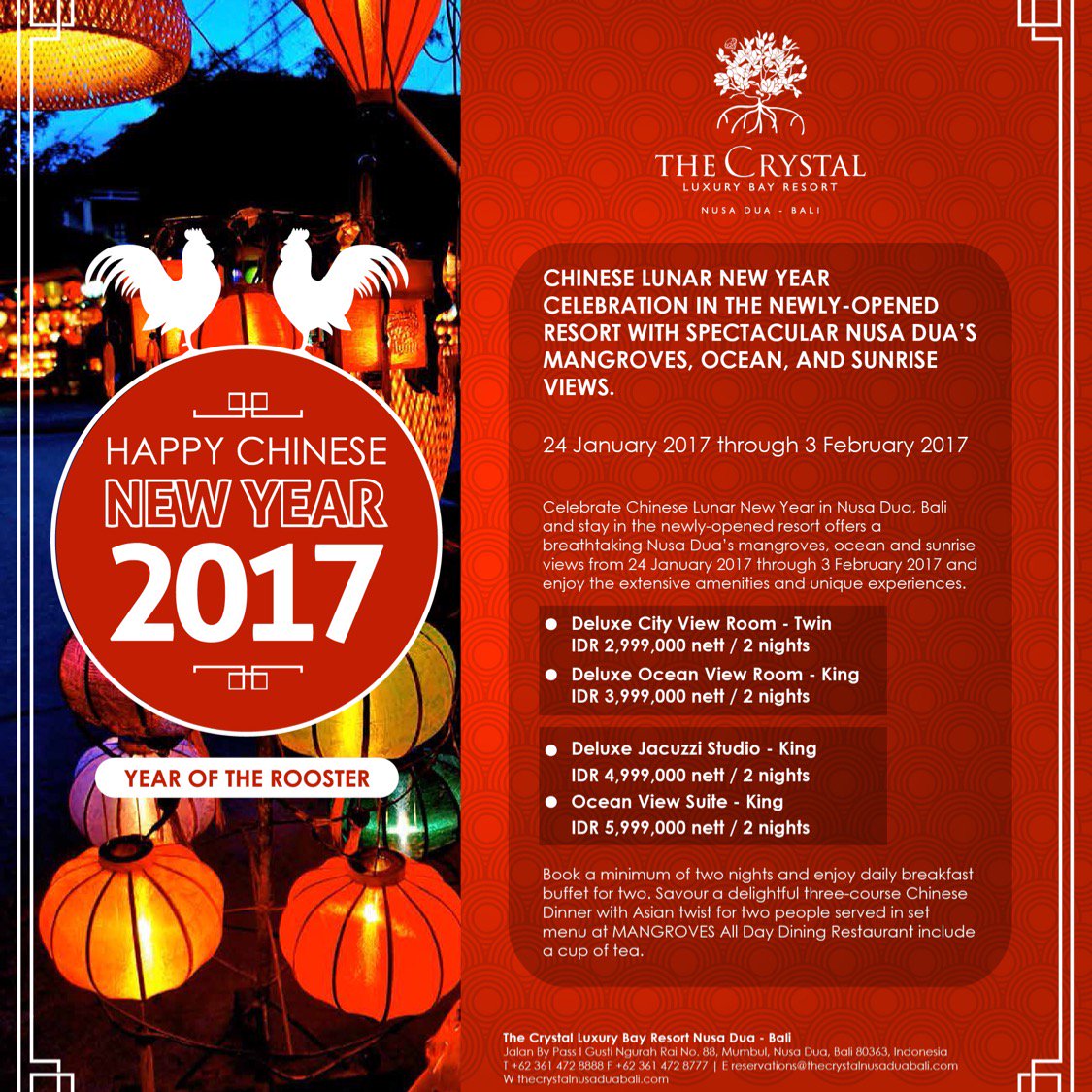 ExploreBWI's tweet photo. Chinese New Year Package at The Crystal Luxury Bay Resort Nusa Dua, Bali @thecrystalbali https://t.co/60pzgsF4RA