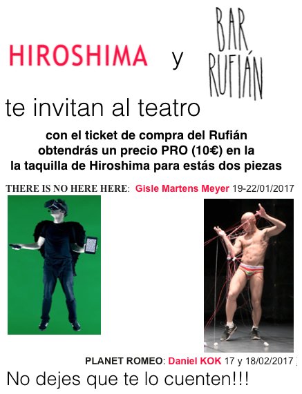 VAMOS AL HIROSHIMA??? Aprovecha nuestra más reciente colaboración con nuestra sala favorita... <a href="/SalaHiroshima/">Sala Hiroshima</a> #teatro #lgbti