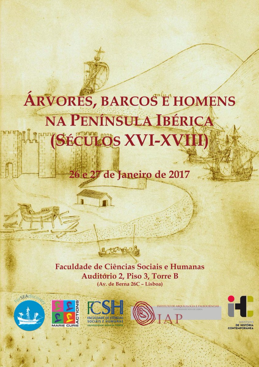 ihc_fcsh's tweet photo. "Árvores, #barcos e homens na Península Ibérica (Séculos XVI-XVIII)"
26-27 de Janeiro na @fcshunl
https://t.co/F6mScf5Xgp
#ForSEAdiscovery https://t.co/5dXvaxhz2D