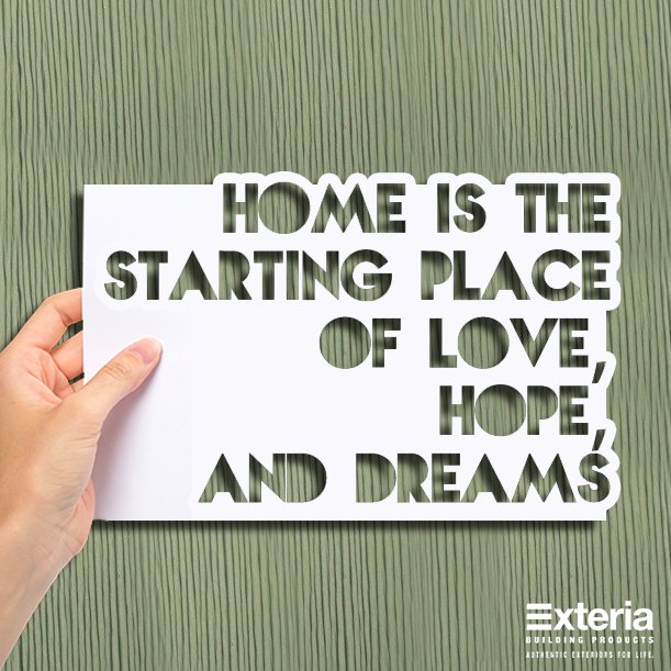 ExteriaBP's tweet photo. Make your house a home with Exteria Building Products. Visit https://t.co/ZmnQynH4AY to see our full line of products. https://t.co/nsQJyEtQkk
