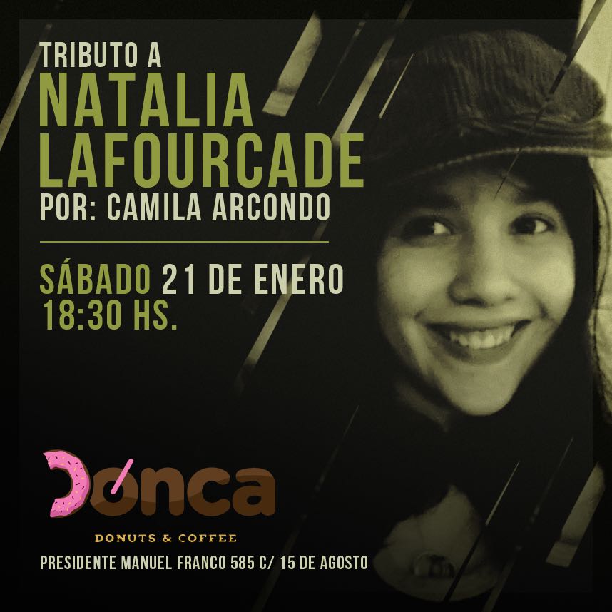 maspublicopy's tweet photo. "Tributo a Natalia Lafourcade" por Camila Arcondo Sábado 21/01 18:30hs en #DONCA (Pdte Franco 585 c/ 15 de Agosto) https://t.co/NtUm9Cbo9N