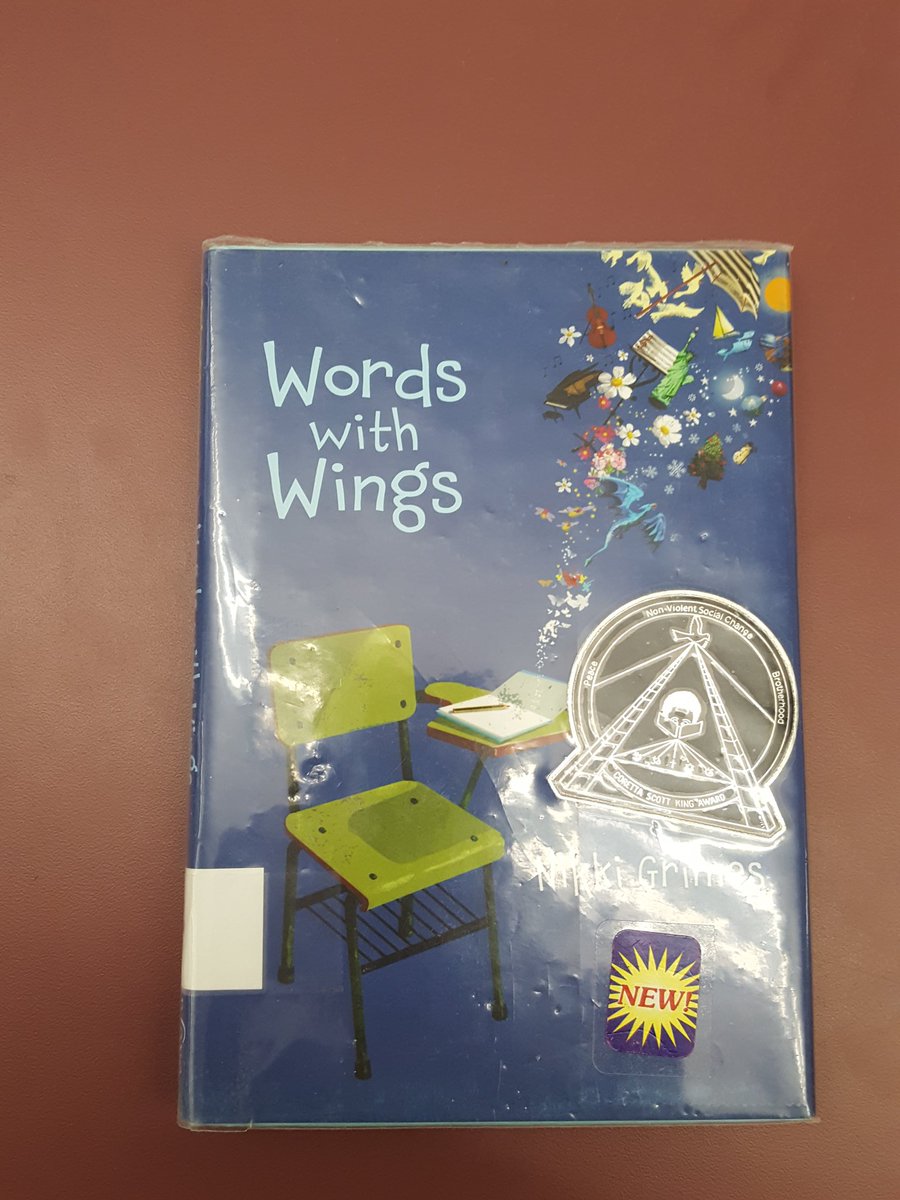 lyndacschmidt's tweet photo. Enjoyed Words with Wings, a novel in verse, in anticipation of reading Nikki Grime's Garvey's Choice tonight! #bookaday #libraryreading https://t.co/QCArJGukJi