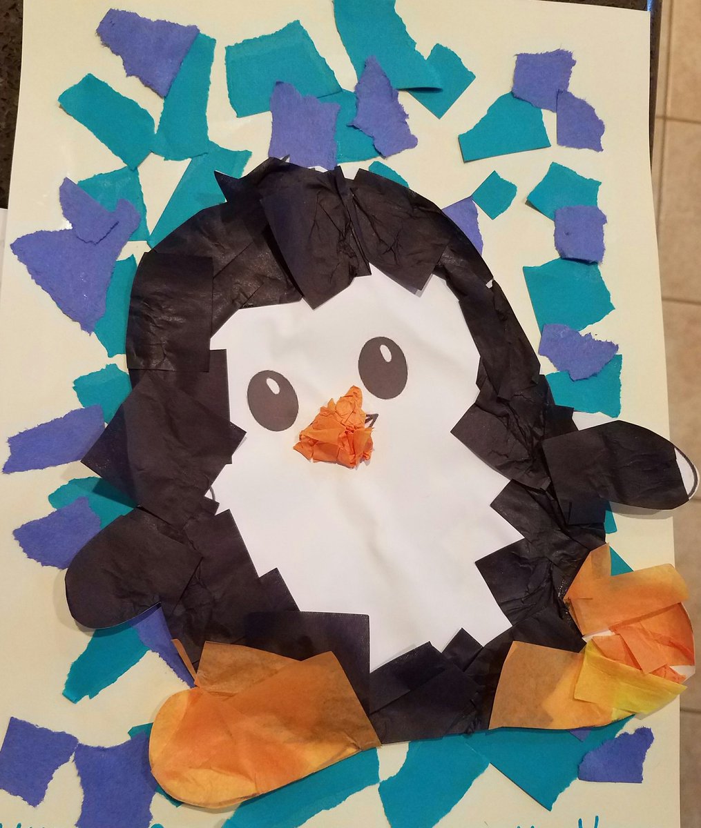 Portage_nanny's tweet photo. How cute is this! #papertearing #ECE #Penguins #nannylife https://t.co/lVH9NtgapR