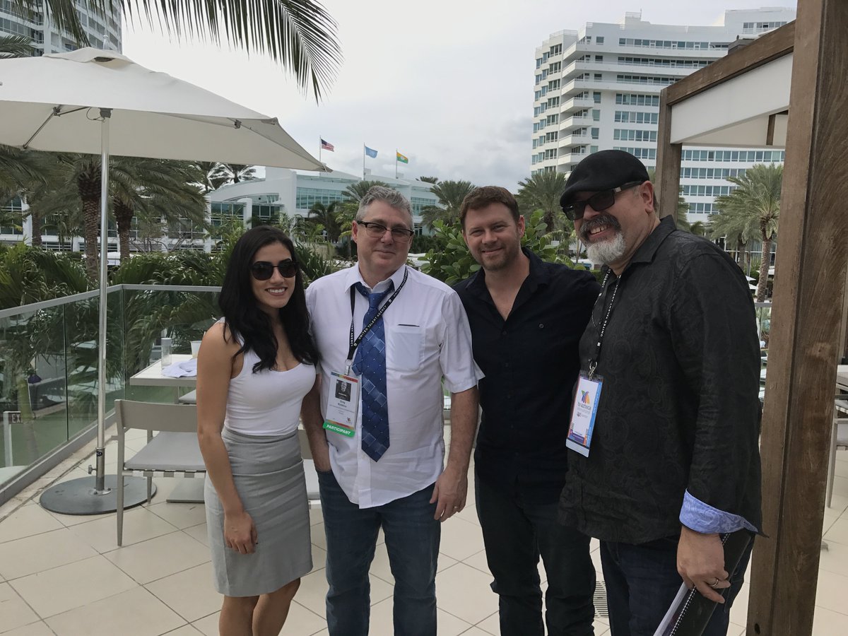 ParablesTV's tweet photo. The Parables Team with Producer @GregVRobbins at this year's @NATPE Conference in Miami. #ParablesTV #PastorGreg https://t.co/JSbu6vVHuq