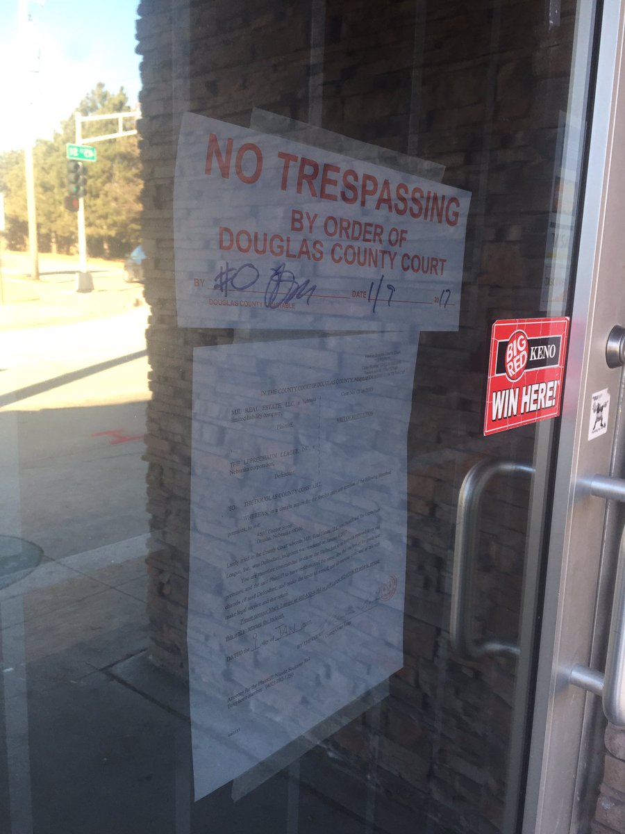CMoffittWOWT's tweet photo. BREAKING: A court ordered mandate forces McFly's Tavern to close, court documents reveal new owners were behind $3000 in rent @WOWT6News https://t.co/t3fpV7VPLV