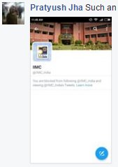 speak_TruthIIMC's tweet photo. Wht's wrng wth @IIMC_India,why u r blocking alumni?Agnst blocking systm @Ra_THORe @MVenkaiahNaidu @PMOIndia @pratyush_jha001 #IstandwithIIMC https://t.co/gZc1Rjg2ml