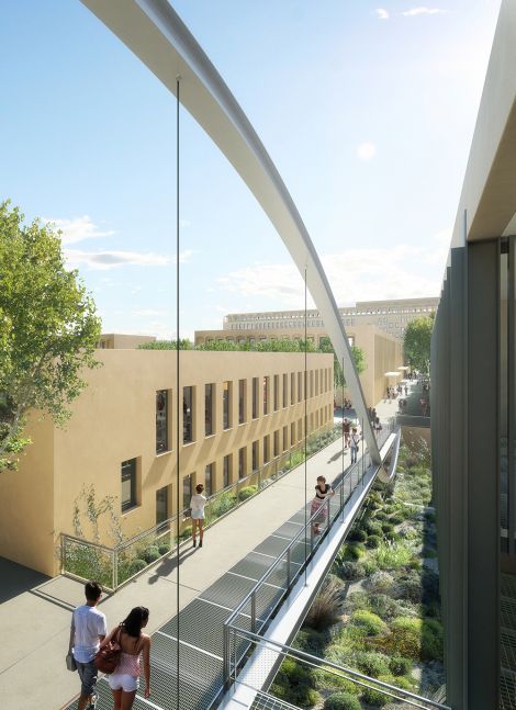 Le 30 commence la pose de la passerelle reliant droit/lettres à Aix. Révolution: la libre circulation d'une fac à l'autre  En plein Brexit!