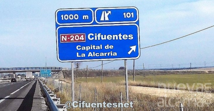 Cifuentesnet's tweet photo. ¡Que vuelva #Cifuentes a los carteles de A2 ya!
#Cifuentes #Alcarria #A2 #Guadalajara https://t.co/OKCvCnoa6D