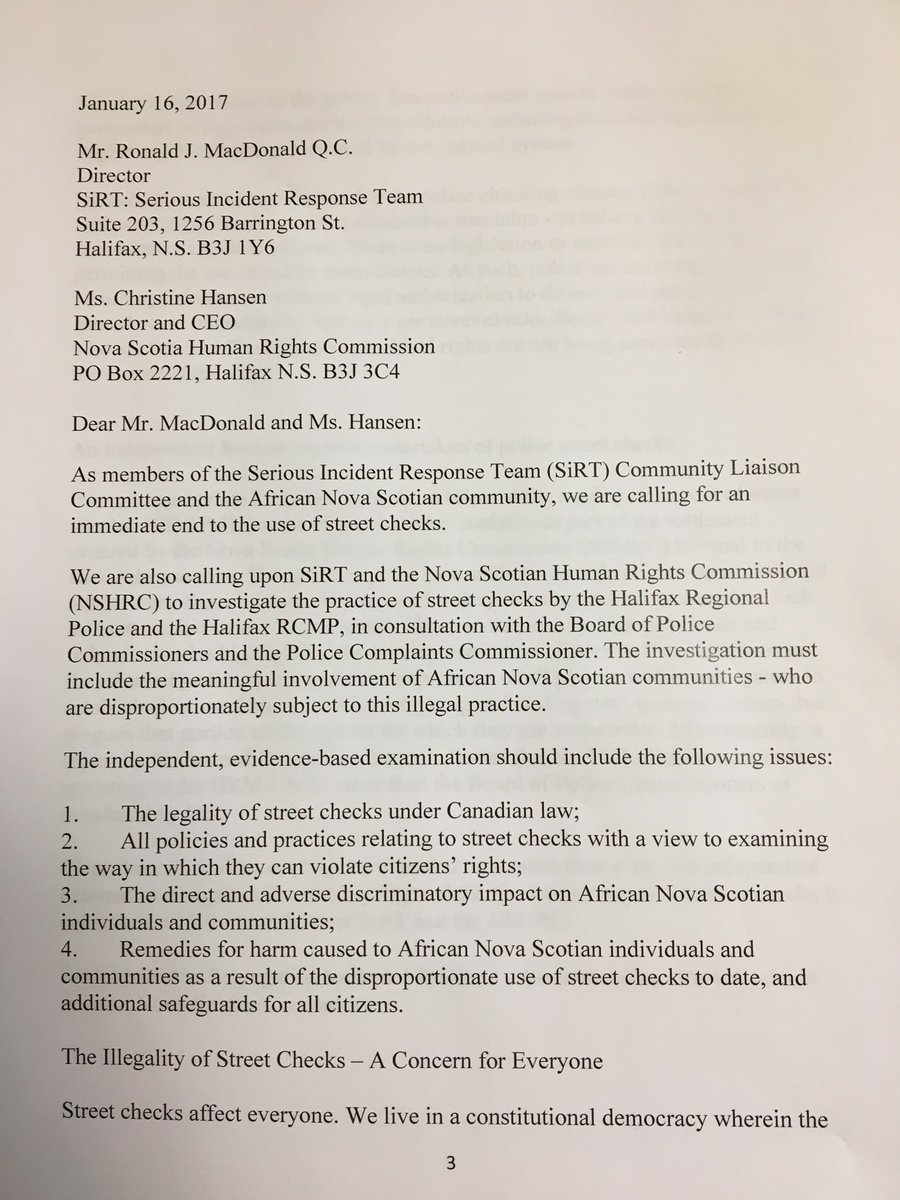 KaylaHounsell's tweet photo. The letter Robert Wright, Shawna Hoyt and Lana MacLean sent to just about everyone with a leadership role in the administration of justice. https://t.co/hScNScoF3E